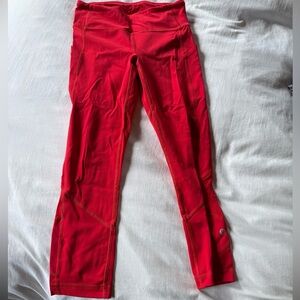 Red Lululemon Wonder under